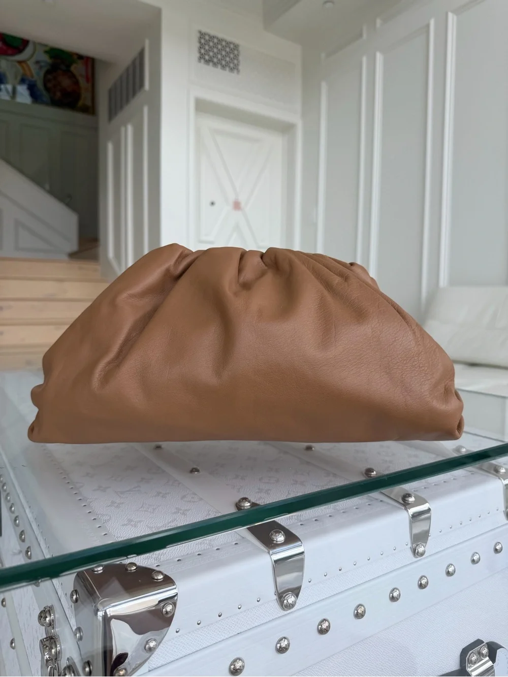 Bottega Veneta Large Pouch Camel/Brown Leather Bag